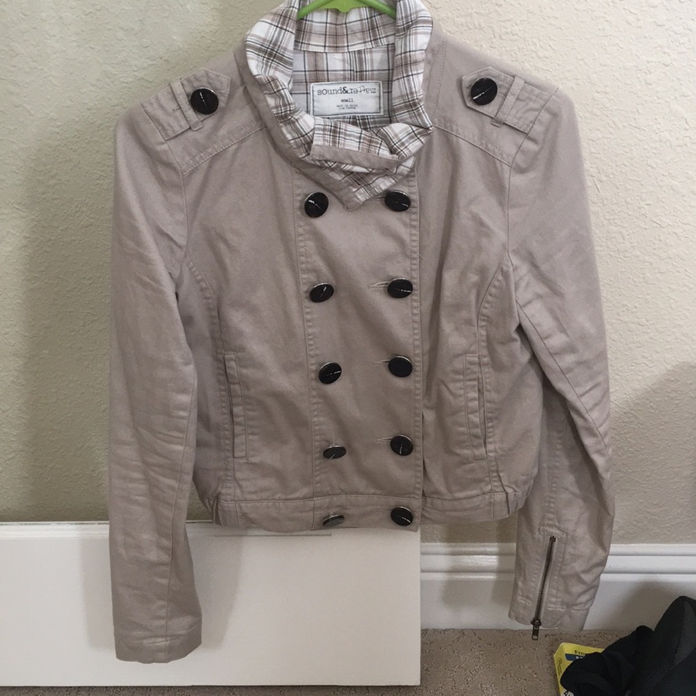 Tan Sound & Matter double breasted jacket